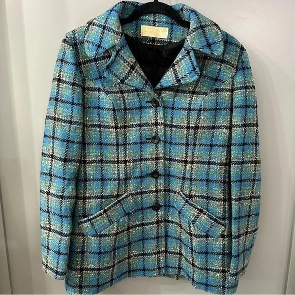 PENDLETON Vintage Wool Boucle Tweed Knit Skirt Suit Made in USA Womens Size 12 - Picture 2 of 11